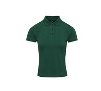 Premier Unisex Womens/Ladies Coolchecker Plus Piqu Polo With CoolPlus (Bottle) - Green - Size 2XL