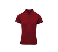 Premier Unisex Womens/Ladies Coolchecker Plus Piqu Polo With CoolPlus (Burgundy) - Size X-Large