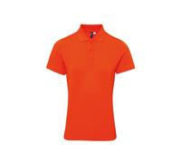Premier Unisex Womens/Ladies Coolchecker Plus Piqu Polo With CoolPlus (Orange) - Size X-Large