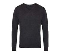 Premier V-Neck Knitted Sweater Men Cotton Rich Long Sleeve Casual