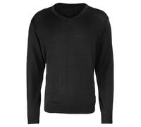 Premier V-Neck Knitted Sweater Men Cotton Rich Long Sleeve Casual