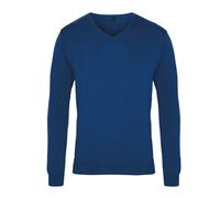 Premier V-Neck Knitted Sweater Men Cotton Rich Long Sleeve Casual