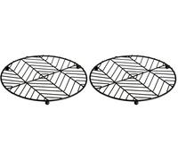 Premier Vertex Round Trivet, Black Powder Coat Finish (Pack of 2)