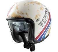 Premier Vintage BTR, open face helmet M Matt White/Red/Blue