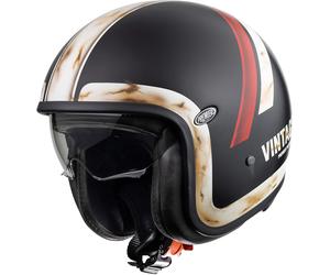 Premier Vintage DO 92 O.S. BM Jet Helmet, black-white-red, size XS for Men