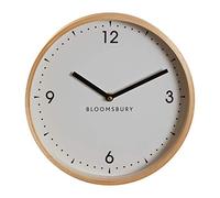 Premier Vitus Wall Clock, White/Wood