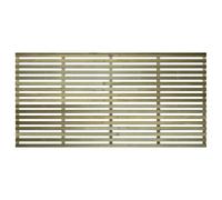 Premier Vogue, 6ft x 3ft (4 Pack) Fence Trellis Panel Wooden Horizontal Slatted Screen | Decorative Contemporary Venetian-Style Privacy Topper for Outdoor Living Space (Wide: 182cm x High: 89cm)