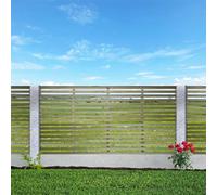 Premier Vogue, 6ft x 3ft Fence Trellis Panel Wooden Screen Horizontal Slatted | Decorative Contemporary Venetian-Style Privacy Topper for Outdoor Living Space (Wide: 182.8cm x High: 89.5cm) (4 Pack)