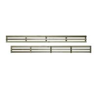 Premier Vogue 6x0.5ft (W: 6ft x H: 0.5ft) Contemporary Horizontal Slatted Capped Trellis Venetian Style Garden Panel Fence Topper/Wall Art/Pergola/Divider Width 1828mm x Height: 171mm