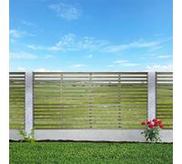 Premier Vogue Pack of 3 6x3ft (W: 6ft x H: 3ft) Contemporary Horizontal Slatted Capped Trellis Venetian Style Garden Panel Fence Topper/Wall Art/Pergola/Divider Width 1828mm x Height: 896mm