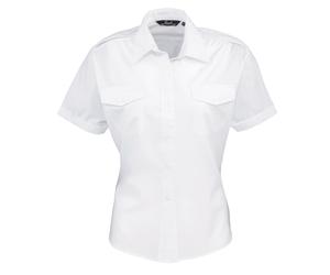 Premier Women Short Sleeve Pilot Shirt Office Wear Blouse Ladies Uniform Shirts