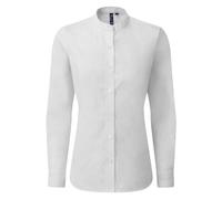 Premier Women's Banded Collar 'Grandad' Shirt