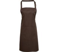 (One Size, Brown) Premier Ladies/Womens Colours Bip Apron With Pocket / Workwear