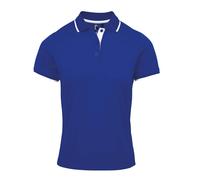 Premier Women's Contrast Coolchecker Polo Black/Lime XS