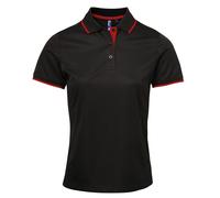 Premier Women's contrast Coolchecker® polo - Side panels for a fitted shape