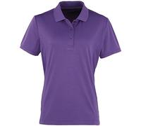 Premier Womens Coolchecker Pique Polo - 16 Colo - Purple - UK 14 / US 10 / EU 42