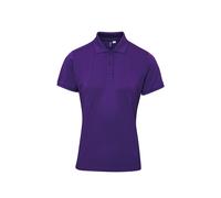 Premier Women's Coolchecker Plus Piqu Polo With CoolPlus in Purple | Size: XS Premier Purple XS