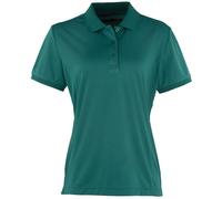 Premier Women's Coolchecker Short Sleeve Pique Polo T-Shirt in Bottle Green | Size: Large Premier Bottle Green L