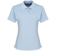 Premier Women's Coolchecker Short Sleeve Pique Polo T-Shirt in Light Blue | Size: Small Premier Light Blue S