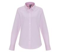 Premier Women's cotton-rich Oxford stripes blouse - Button-down collar