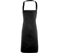 Premier Women's Essential Bib Apron Catering Workwear Pack of 2 in Black Premier Black