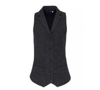 Premier Women's Herringbone Waistcoat in Charcoal | Size: 8 Premier Charcoal 8