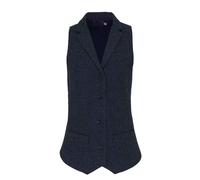 Premier Women's Herringbone Waistcoat in Navy | Size: 14 Premier Navy 14