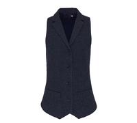 Premier Women's herringbone waistcoat - Satin lining, Lapel collar