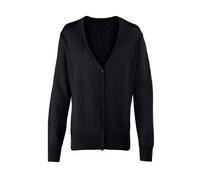 Premier Women's Knitted Button Through Cardigan in Black | Size: 16 Premier Black 16