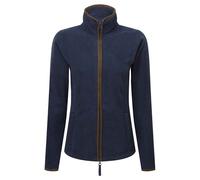 Premier Womens/Ladies Artisan Contrast Trim Fleece Jacket (Navy/Brown) - Navy/Blue - Size 3XL