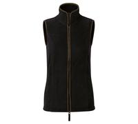 Premier Womens/Ladies Artisan Fleece Gilet (Black/Brown) - Size X-Small