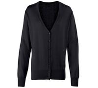 Premier Womens/Ladies Button Long Sleeve V-neck Knitted Card RW1133