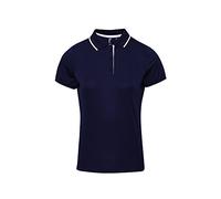 Premier Womens/Ladies Contrast Coolchecker Polo Shirt (XL) (Navy/White)