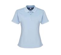 Premier Womens/Ladies Coolchecker Pique Polo Shirt (Light Blue) - Size 8 UK