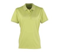 Premier Womens/Ladies Coolchecker Pique Polo Shirt (Lime) - Green - Size 8 UK
