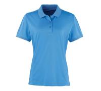 Premier Womens/Ladies Coolchecker Pique Polo Shirt (Sapphire Blue) - Size 10 UK