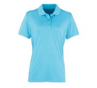 Premier Womens/Ladies Coolchecker Pique Polo Shirt (Turquoise) - Size 12 UK