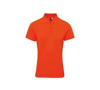 Premier Womens/Ladies Coolchecker Plus Piqu Polo With CoolPlus (XS) (Orange)