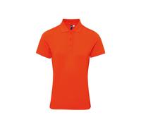 Premier Womens/Ladies Coolchecker Plus Polo Shirt (Orange) - Size 2XL