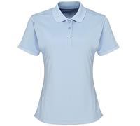 Premier Womens/Ladies Coolchecker Short Sleeve Pique Polo T-Shirt (L) (Light Blue)