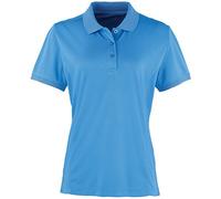 Premier Womens/Ladies Coolchecker Short Sleeve Pique Polo T-Shirt (L) (Sapphire)