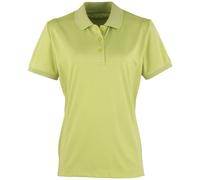 Premier Womens/Ladies Coolchecker Short Sleeve Pique Polo T-Shirt (Lime) - Lime Green - Size 2XL