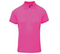 Premier Womens/Ladies Coolchecker Short Sleeve Pique Polo T-Shirt (M) (Navy)