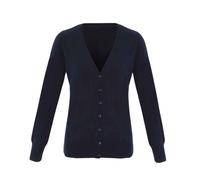 Premier Womens/Ladies Essential Acrylic V Neck Cardigan (Navy) - Size 26 UK