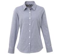Premier Womens/Ladies Gingham Long-Sleeved Shirt PC6083