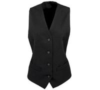 Lined Polyester Waistcoat Bar Wear Catering Premier Black S