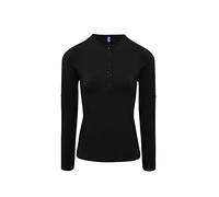 Premier Women's Long John Roll-sleeve Tee Black S