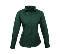 (8 UK, Bottle Green) Premier Womens/Ladies Long-Sleeved Shirt