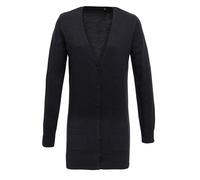 Premier Womens/Ladies Longline V Neck Cardigan (Charcoal) - Size 22 UK