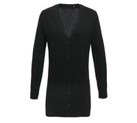 Premier Womens/Ladies Longline V Neck Cardigan (Black) - Size 22 UK